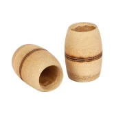 Handmade Bamboo Kulhad - 4 inch with Smoke Finish - 2 Pieces