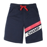 Plum Tree Boys Navy Blue Cotton Champ Print Short - None