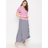 Women Wrap Top and Ruffled Skirt