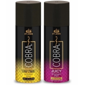 ST.JOHN Cobra Day Time & Juice Long Lasting Deodorant Spray for Men 150ml Each (300ml) - Pack of 2