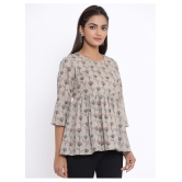 miravan Cotton Regular Tops - Beige - M