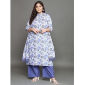 Tissu Cotton Printed Kurti With Palazzo Womens Stitched Salwar Suit - Multicolor ( Pack of 1 ) - None