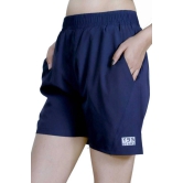 Solid Women Dark Blue Sports Shorts