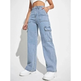 Women Flap Pocket Cargo Jeans-30