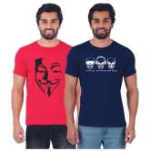 ferocious - Red Cotton Regular Fit Men's T-Shirt ( Pack of 2 ) - None