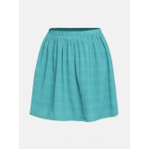 Oxolloxo Girls Sea-Green Striped A-Line Knee-Length Skirt