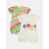 MINI KLUB Multi Color Cotton Rompers For Baby Girl ( Pack of 2 ) - None