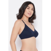 Clovia Pack of 1 100% Cotton Non Padded Womens Everyday Bra ( Blue ) - None