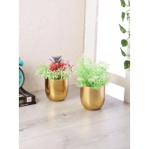 Gold Small Plating Planter (Set of 2)-Gold