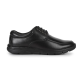 UrbanMark Men Cushion Comfort Faux Leather Shoe Derby Formal Shoe with Lace - Black - None