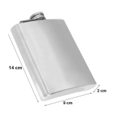 JMALL Steel Hip Flask - Silver