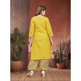 Aarika Yellow Cotton Girls Patiala Kurta Set ( Pack of 1 ) - None