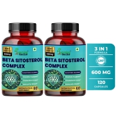 Humming Herbs Beta Sitosterol Complex 600mg - Prostate & Cholesterol Health Support - With Inositol & Alpha Lipoic Acid - Pack of 2