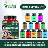 Humming Herbs Glutathione Skin Radiance Capsules - 1190mg Antioxidant Formula with Hyaluronic Acid, Alpha Lipoic Acid, Biotin & Vitamins for Brightening & Anti-Aging - Pack of 2