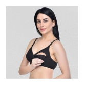 Zourt - Black Cotton Solid Women's Maternity Bra ( Pack of 1 ) - 30B