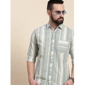 Dillinger 100% Cotton Regular Fit Striped Full Sleeves Mens Casual Shirt - Off White ( Pack of 1 ) - None