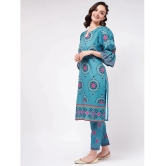 Pannkh Womens Digital Printed Stylish Kurta With Matching Pants - None