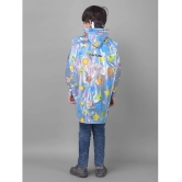 Dollar Rainguard Kids Full Sleeve Face Printed Long Raincoat With Adjustable Hood and Pocket - None