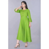 SIPET - Green Rayon Womens Anarkali Kurti ( Pack of 1 ) - None