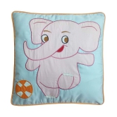 Hugs'n'Rugs Single Cotton Cushion Cover (40 x 40 cm) - Blue