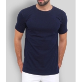 SKYRISE - Navy Blue Cotton Slim Fit Men's T-Shirt ( Pack of 1 ) - None