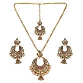 Bhagya Lakshmi Alloy Brown Contemporary Contemporary/Fashion Antique Necklaces Set - Brown