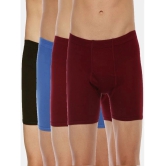 Dollar lehar Multicolor Combed Cotton Cotton Mens Trunks ( Pack of 4 ) - None