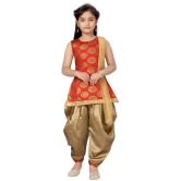 Aarika Red Silk Girls Patiala Kurta Set ( Pack of 1 ) - None