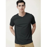 Radprix Cotton Regular Fit Solid Half Sleeves Mens T-Shirt - Black ( Pack of 1 ) - None