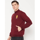 UBX Cotton Blend High Neck Mens Sweatshirt - Maroon ( Pack of 1 ) - None