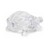 DIYAAN ENT IMPORTED VASTU - FENGSHUI CRYSTAL TURTLE | CRYSTAL TORTOISE | CRYSTAL KACHUA | WITH CRYSTAL PLATE MEDIUM SIZE