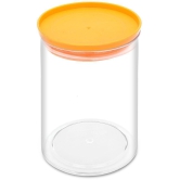 HomePro - Premium Excellent unbreakable airtight High quality transparent plastic storage container with air vent lid pack of 4, food-grade, Bpa-free, round, 1400ml Orange - Orange