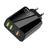 Life Like 65W Fast Charging With 3 Usb And 2 Type C Ports Charger - Black