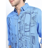 Ketch 100% Cotton Regular Fit Printed Half Sleeves Mens Casual Shirt - Blue ( Pack of 1 ) - None