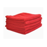 INGENS Microfiber Cleaning Cloths,40x40cms 250GSM RED-Colour! Highly Absorbent, Lint and Streak Free, Multi -Purpose Wash Cloth for Kitchen, Car, Window, Stainless Steel, Silverware.(Pack of