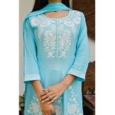 AMIRA'S INDIAN ETHNICWEAR - Blue Rayon Women's Stitched Salwar Suit ( ) - XXL