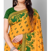 Anand Sarees - Yellow Georgette Saree With Blouse Piece (Pack of 1)