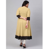 Estela - Beige Cotton Blend Women''s Flared Kurti ( Pack of 1 ) - None