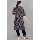 SIPET - Navy Straight Rayon Womens Stitched Salwar Suit ( Pack of 1 ) - None