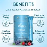 WishNew Wellness HydraFuel: Prime Electrolyte Energy Workout Drink Mix | Get Daily Hydration & Instant Energy Boost | Blueberry Flavor with natural Sweetness| 20 Sachets | Suitable for Men & Women