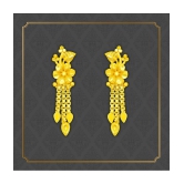 LUV FASHION Golden Drop Earrings ( Pack of 1 ) - Golden