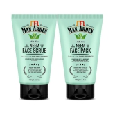 Man Arden Anti Acne Neem Face Pack + Face Scrub (100g each)