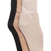 Texlon - Multicolor Terry Women''s Thumb Socks ( Pack of 3 ) - None