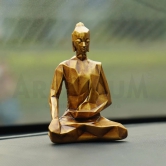 Artarium Car Dashboard Resin Origami Lord Buddha Idol Home Decor Item Origami Lord Buddha Murti Statue for Gift (Antique) Height -4 inch