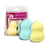 Majestique 2Pcs Foundation Beauty Blender Makeup Sponge, Hour Galls Shape (Multicolor)