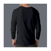 Supersquad Cotton Regular Fit Solid Full Sleeves Mens T-Shirt - Black ( Pack of 1 ) - None