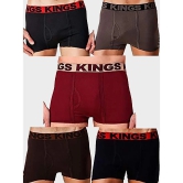 HAP Multicolor Cotton Mens Trunks ( Pack of 5 ) - None