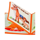 Skyculture? Farm Animals Mini Cloth Book - English Language, Soft Fabric Toy Book for Early Learning