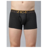 IC4 - Black Cotton Blend Men's Trunks ( Pack of 2 ) - S