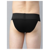 IC4 - Black Cotton Blend Men's Briefs ( Pack of 2 ) - M